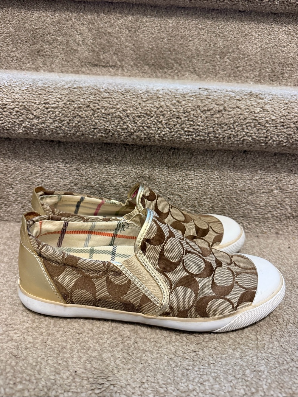 Coach Brown Signature Slip-On Women’s Sneakers